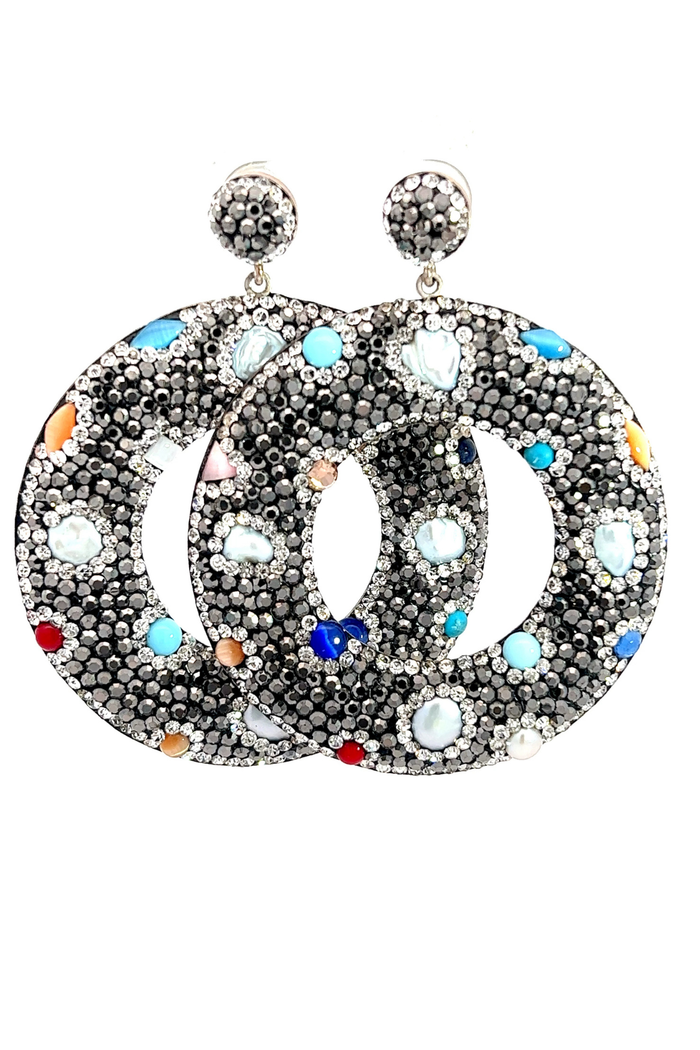 Colored Gems Crystal Earring - Born To Glam