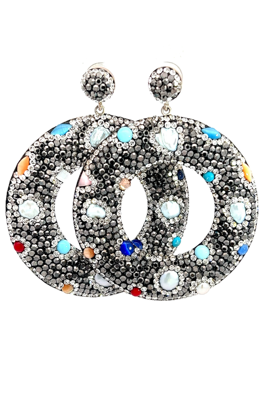 Colored Gems Crystal Earring - Born To Glam