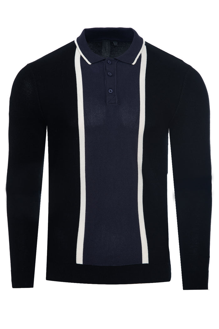 Colour Block Polo Knit