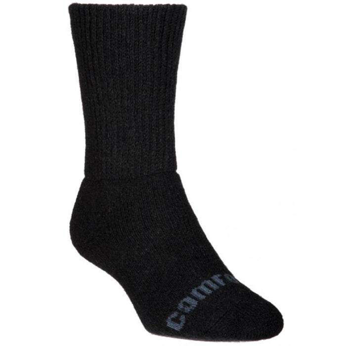 Merino and Possum socks side angle. Colour Black