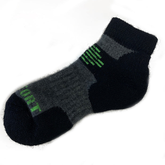 Close up of mens ankle sock, colour Riverstone
