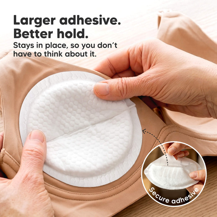 Larger adhesive. Better hold. - Stays in place, so you don't have to think about it. (Secure adhesive)