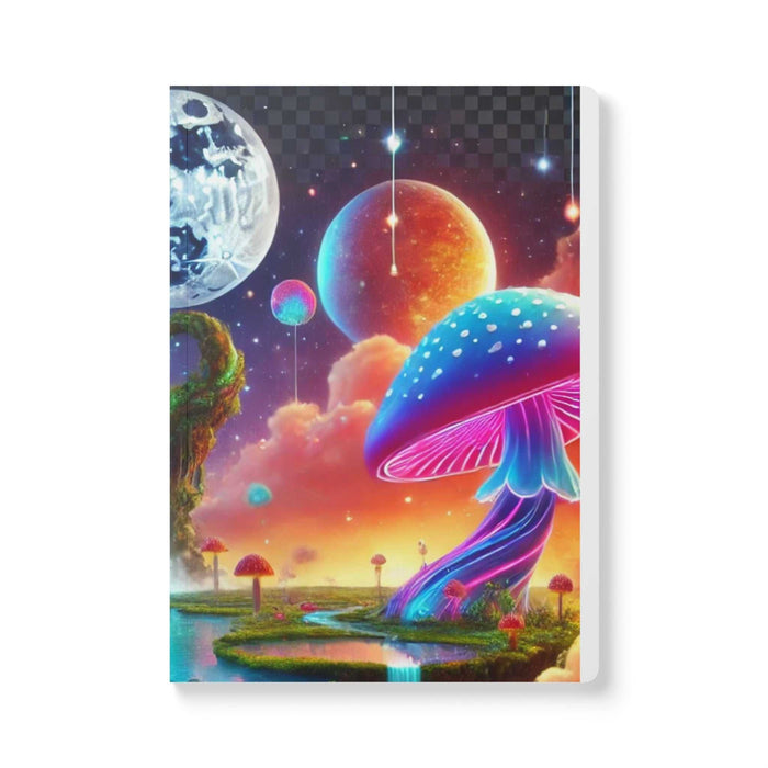 Cosmic Mushroom Journal - Ruled Softcover Notebook Gift