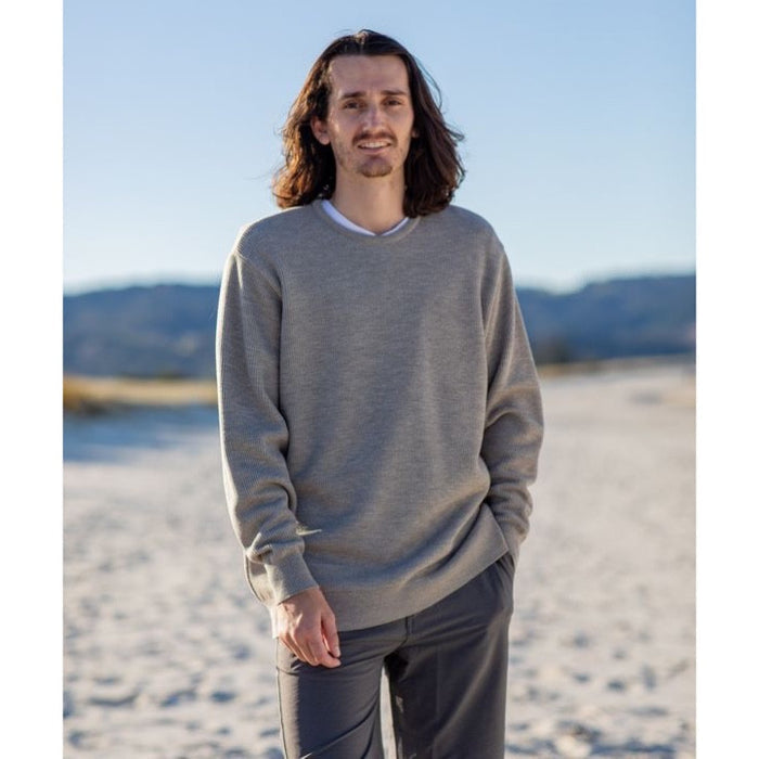 Country Laine - Mens Merino Textured Rib Crew (CL0030)