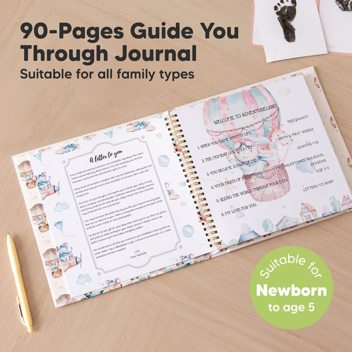 90-Pages Guide You Through Journal
, Suitable for all family types. Suitable for Newborn to age 5