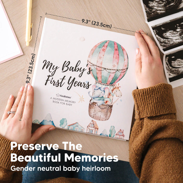 Preserve The Beautiful Memories, Gender neutral baby heirloom. 9.3 inches by 9.3 inches or 23.5cm by 23.5 cm