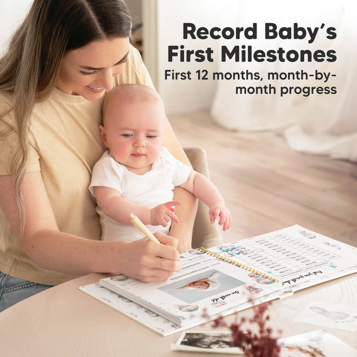 Record Baby’s First Milestones
First 12 months, month-by-month progress