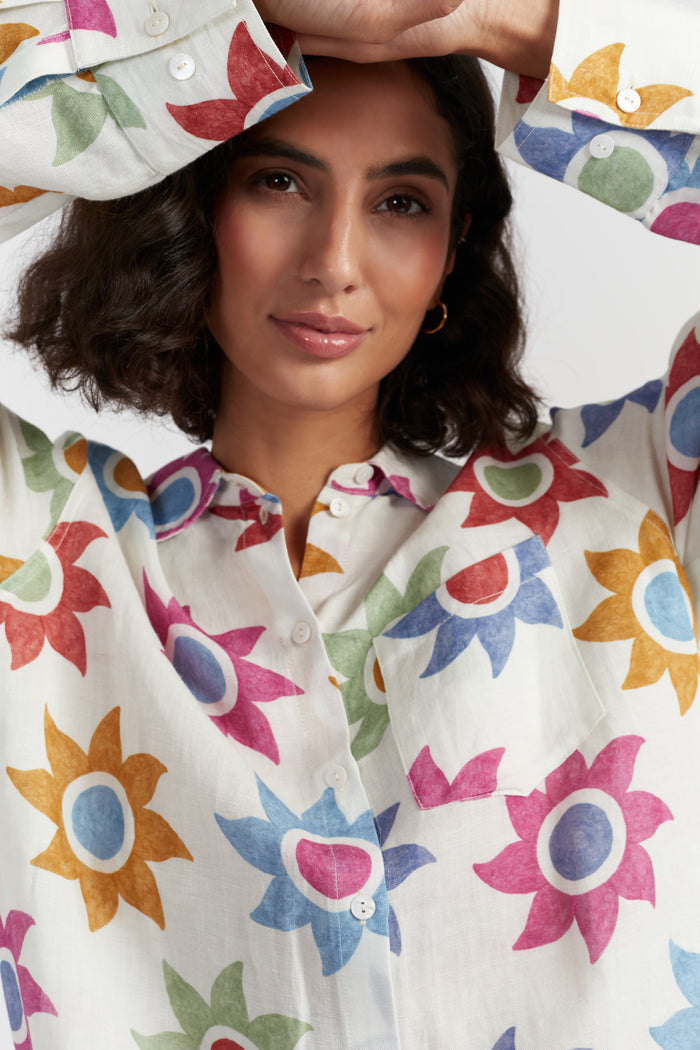 Cream Cotton Sol Shirt
