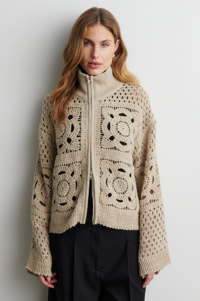 Crosette Knit Cardigan