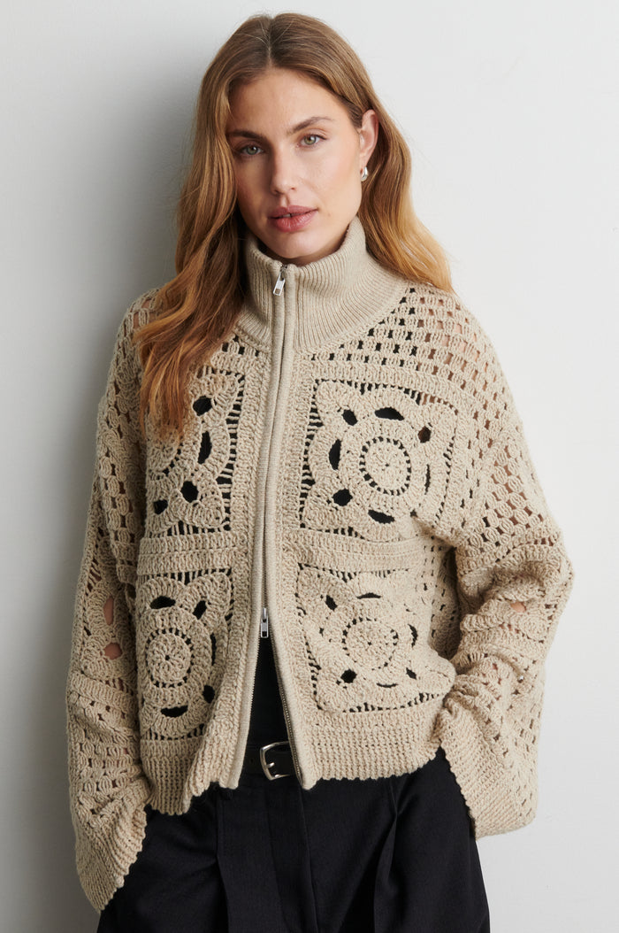 Crosette Knit Cardigan