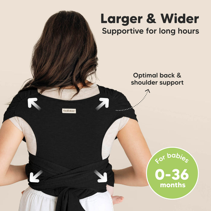 Larger & Wider - Supportive for long hours .Optimal back & shoulder support. For babies 0–36 months