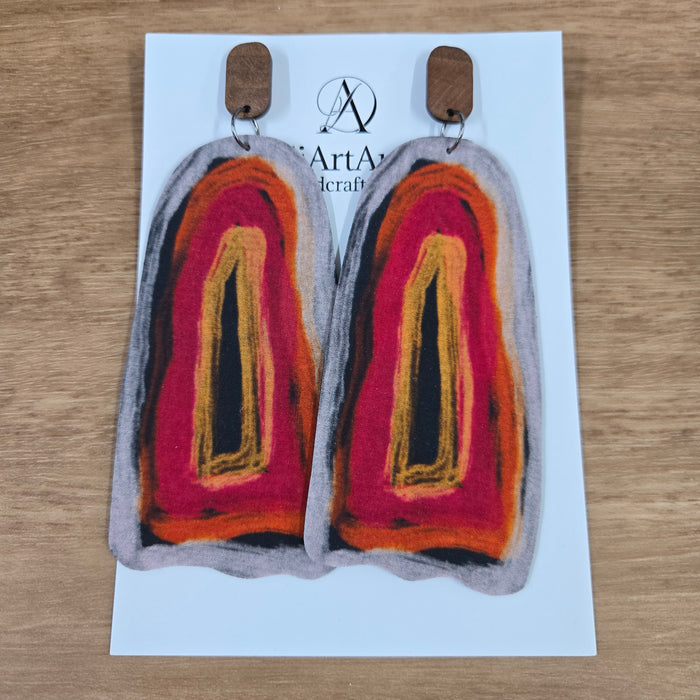 DandiArt x KingKing Fabric Earrings - Handcrafted Wearable Art