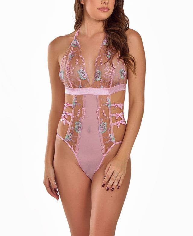 Danielle Embroidery & Bows Bodysuit - Intimate Whispers