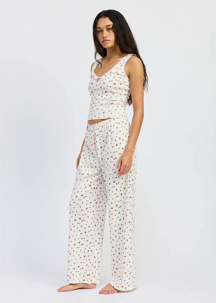 Dasha Top - White & Red