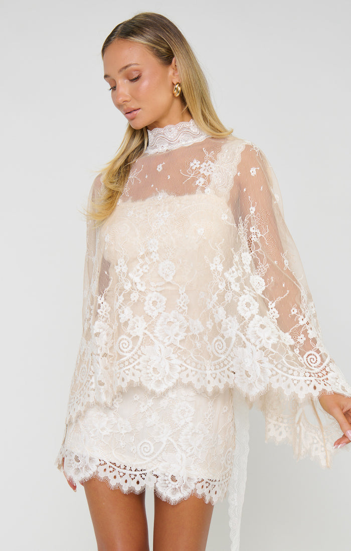 Destiny Cape ~ Devoted White Lace