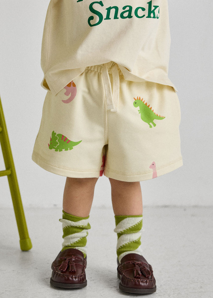 Dinosaur Terry Oversized Sweatshort Set