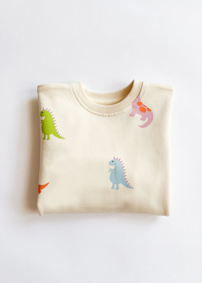 Dinosaur Terry Oversized Sweatshort Set