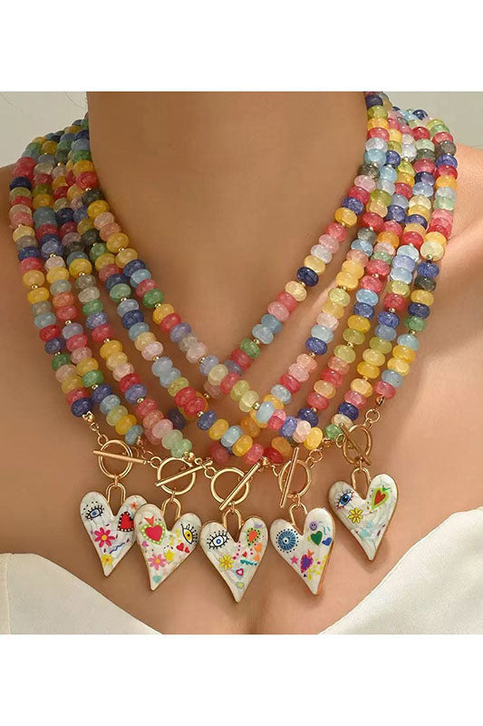 Dripping in Drama Glass Heart Necklace-Cute-Trendy-Shop-Womens-Boutique-Clothing-Store