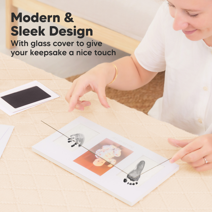 Modern & Sleek Design: With glass cover to give your keepsake a nice touch