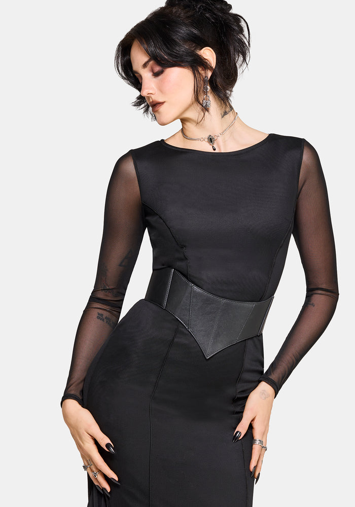 Ebonine Backless Maxi Dress