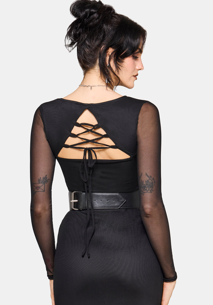 Ebonine Backless Maxi Dress