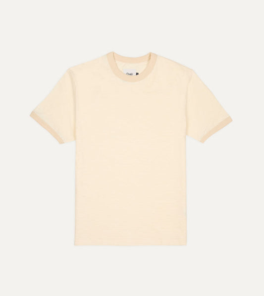 Ecru Tonal Ringer T-Shirt