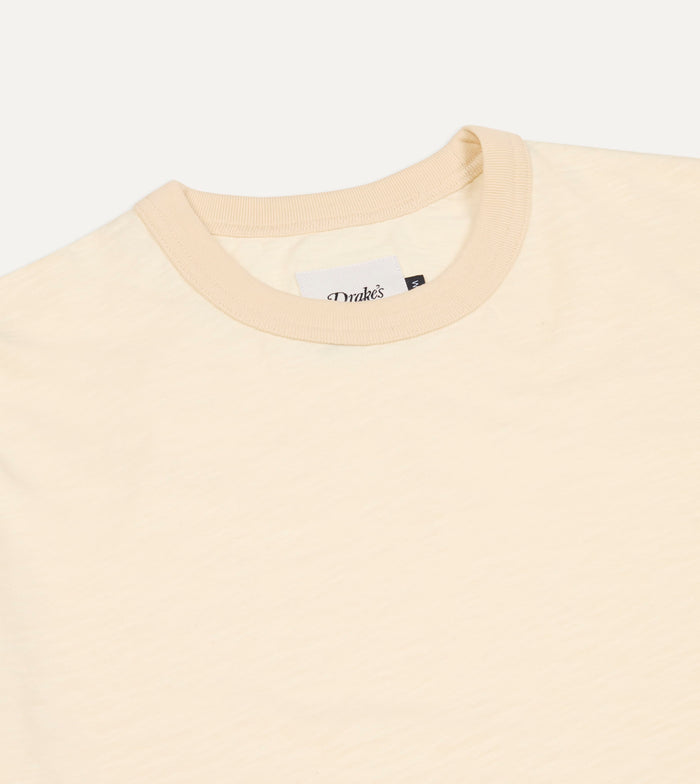 Ecru Tonal Ringer T-Shirt