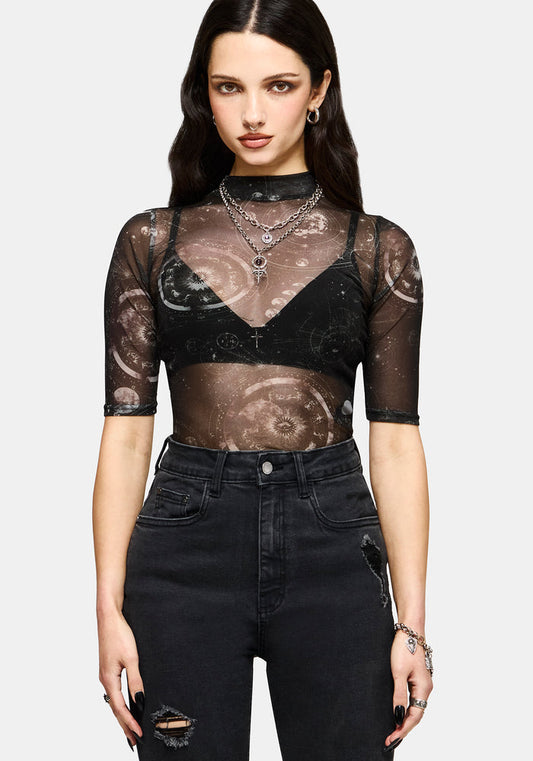 Elise Celestial Jinx Mesh Top