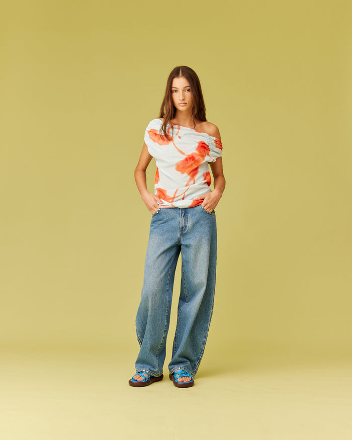 EMALEN BLOUSE BLUE LAGOON