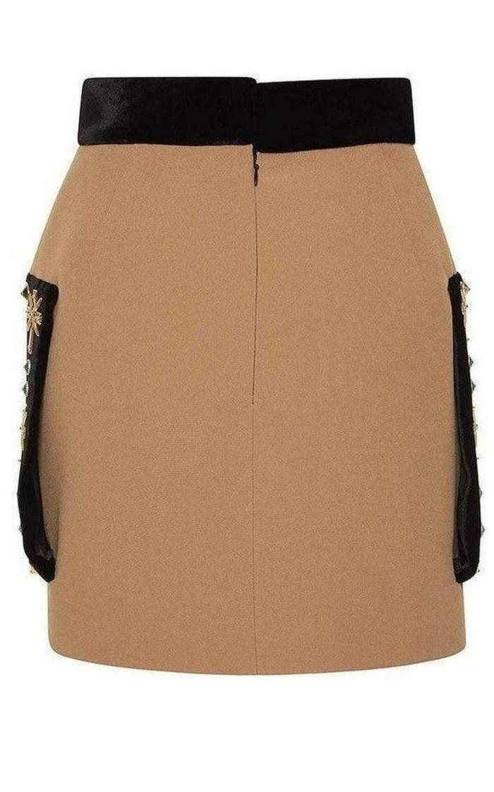 Fausto Puglisi Embellished Velvet Mini Skirt - Runway Catalog