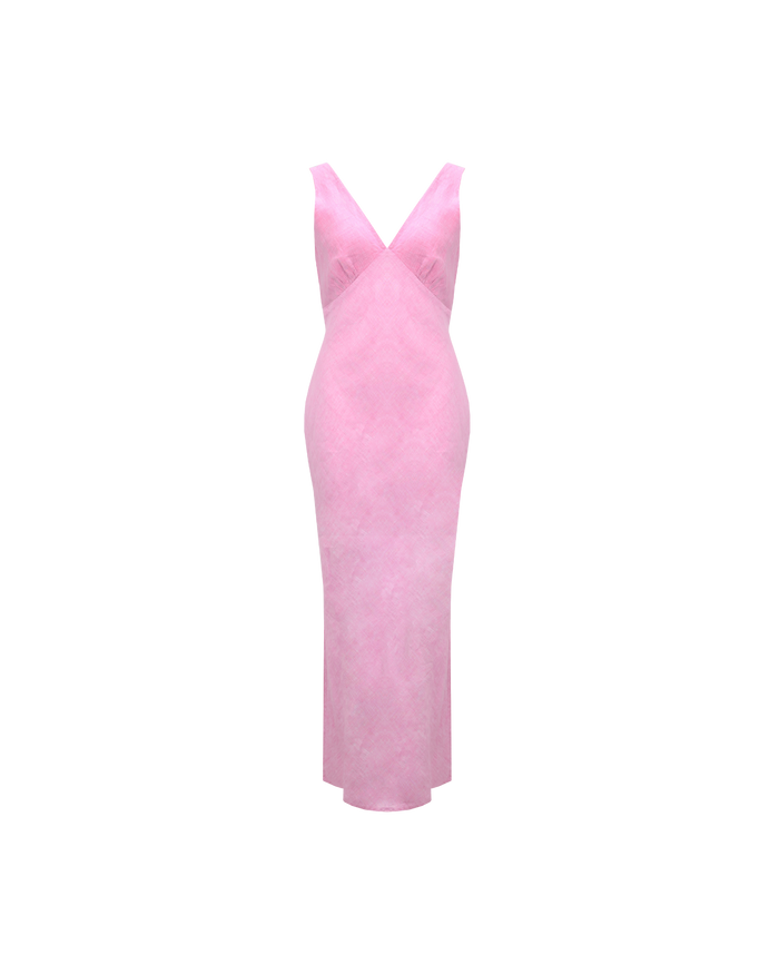 ESME LINEN SLIP DRESS PINK