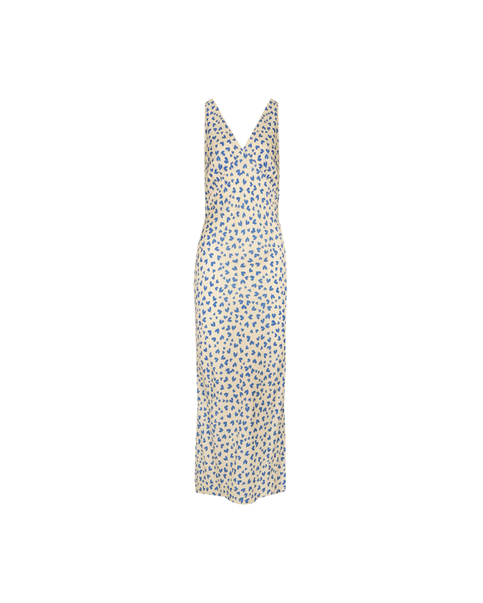 ESME SLIP DRESS BLUE SCATTER HEARTS