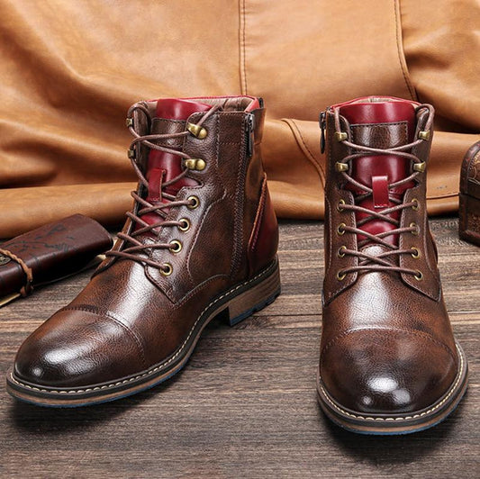 Ethan | Bottes Oxford Artisanales en Simili Cuir