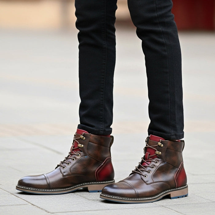 Ethan | Bottes Oxford Artisanales en Simili Cuir