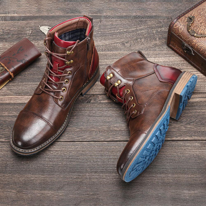 Ethan | Bottes Oxford Artisanales en Simili Cuir
