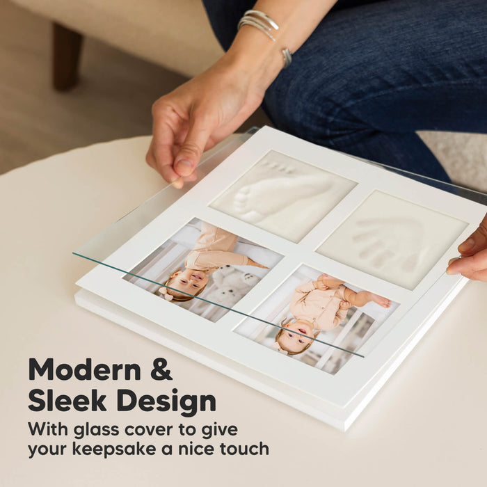Modern & Sleek Design: With glass cover to give your keepsake a nice touch