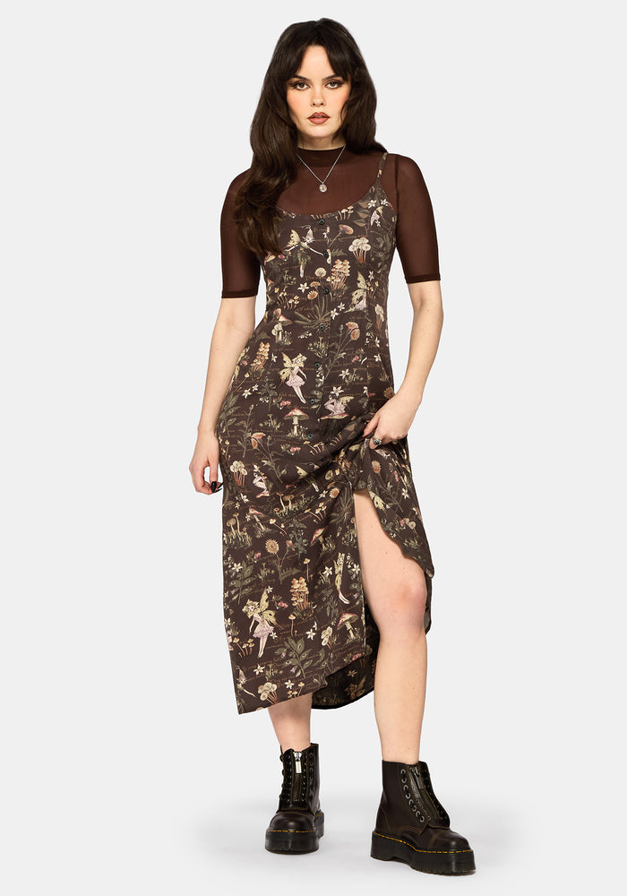 Faela Fairy Button Down Cami Midaxi Dress
