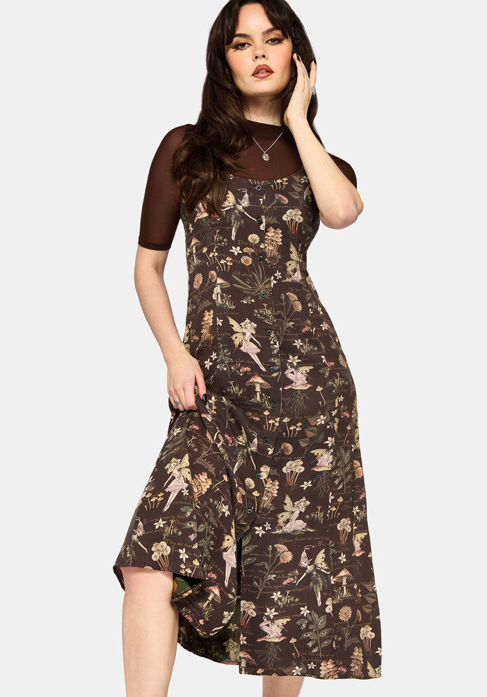 Faela Fairy Button Down Cami Midaxi Dress
