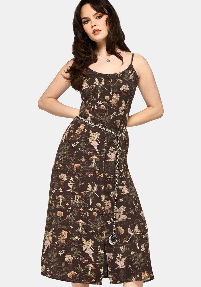 Faela Fairy Button Down Cami Midaxi Dress