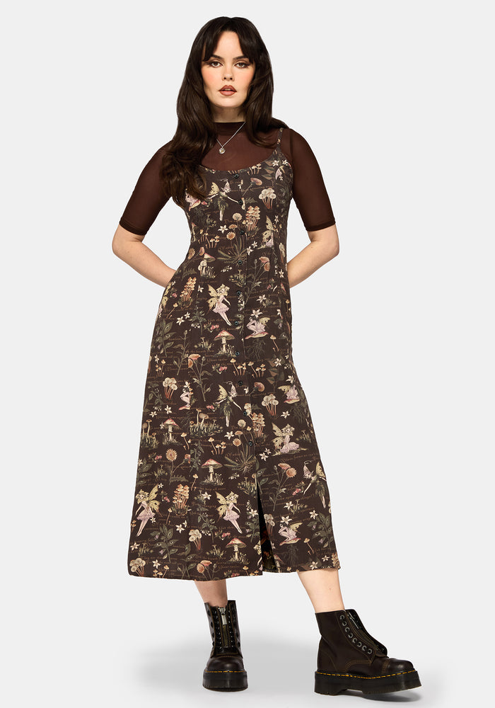 Faela Fairy Button Down Cami Midaxi Dress