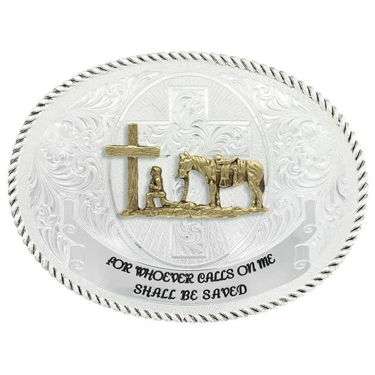 Faith and Wisdom Western Christian Cowboy Belt Buckle