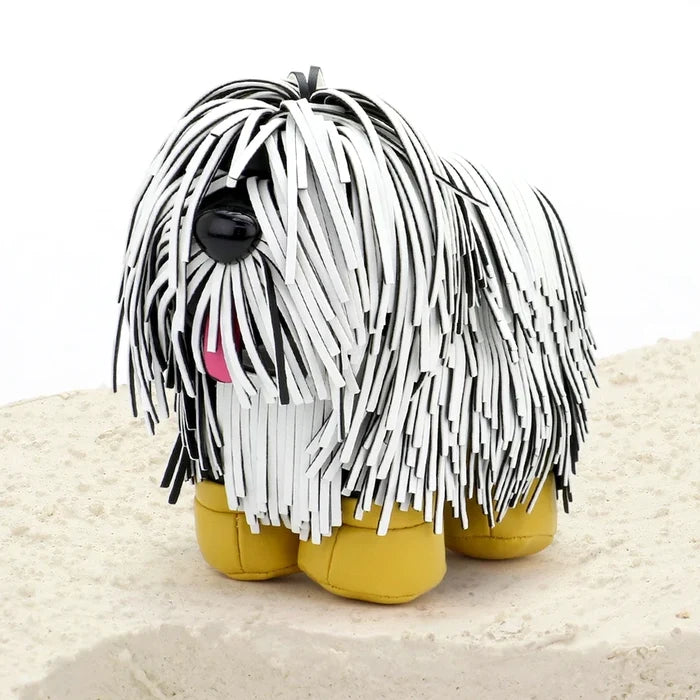 Faux Leather Fringe Dog Crossbody Handbag
