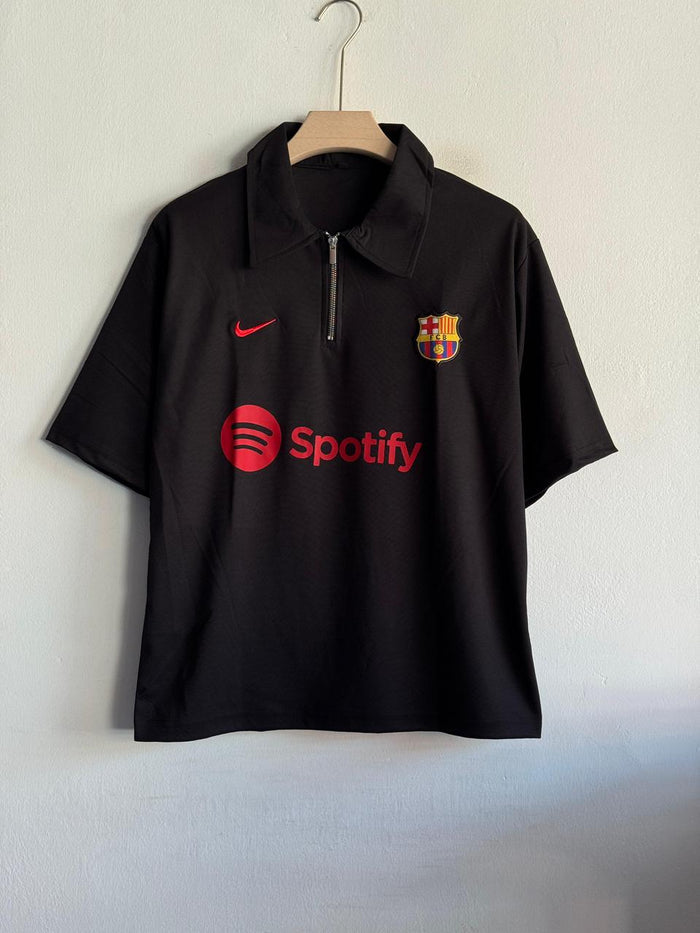 FC Barcelona "Black & Red" Performance Quarter-Zip Polo