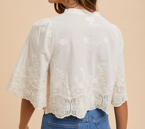 Floral Tie Blouse - SexyModest Boutique