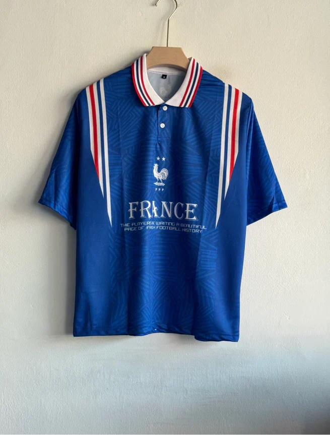 FRANCE 1996 FANTASY KIT ZIDANE FIVESLEEVE POLO PRINTED