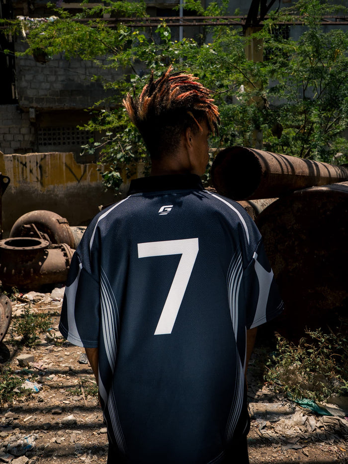 Frequency basketball jersey styled streetwear, oversized mesh by GROOVY Pakistan