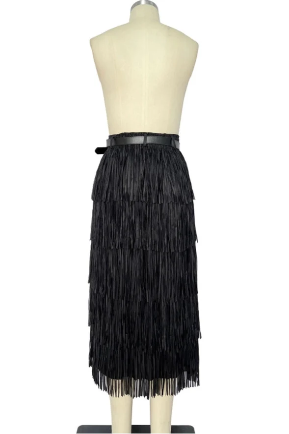Style the Fringe Layered Skirt exclusively at Born To Glam