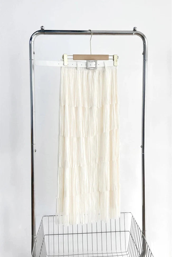 Style the Fringe Layered Skirt exclusively at Born To Glam