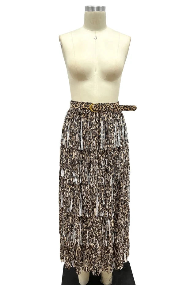 Style the Fringe Layered Skirt exclusively at Born To Glam