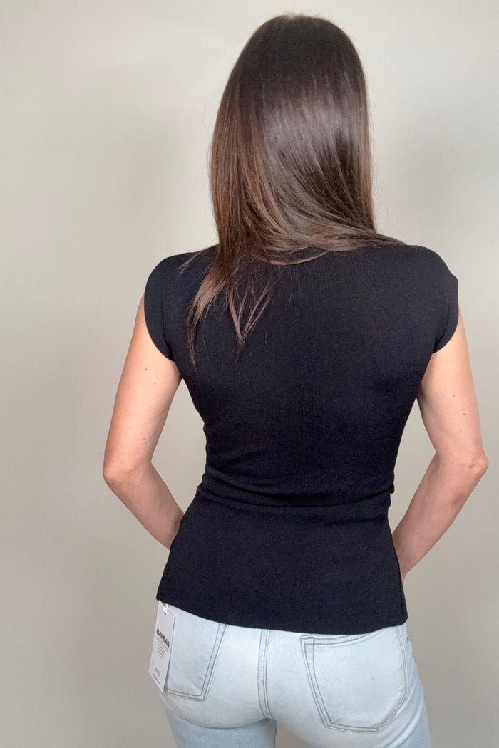 Style the Round Neckline Front Slit Knit Top exclusively at Born To Glam